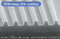 SEM image (thin coating)