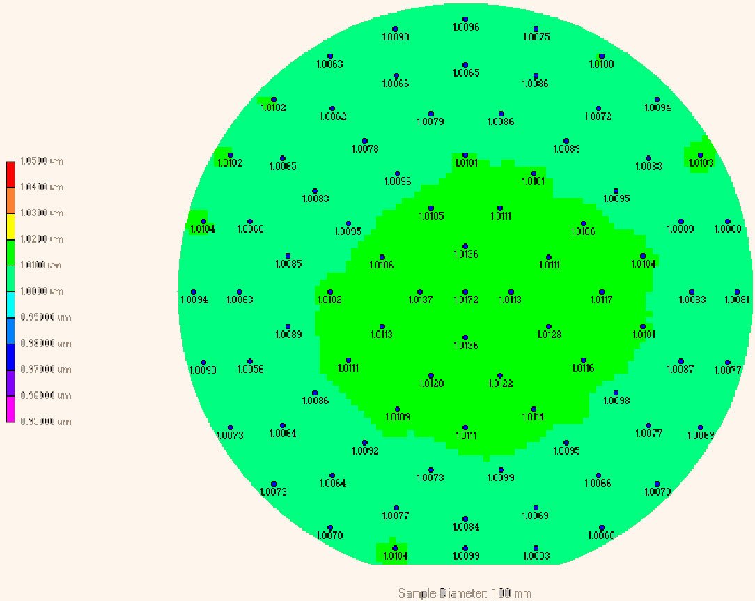 スピンコーター MS-B100 膜厚画像