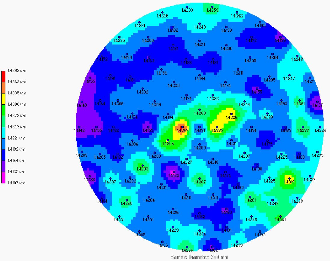 スピンコーター MS-B300 膜厚画像